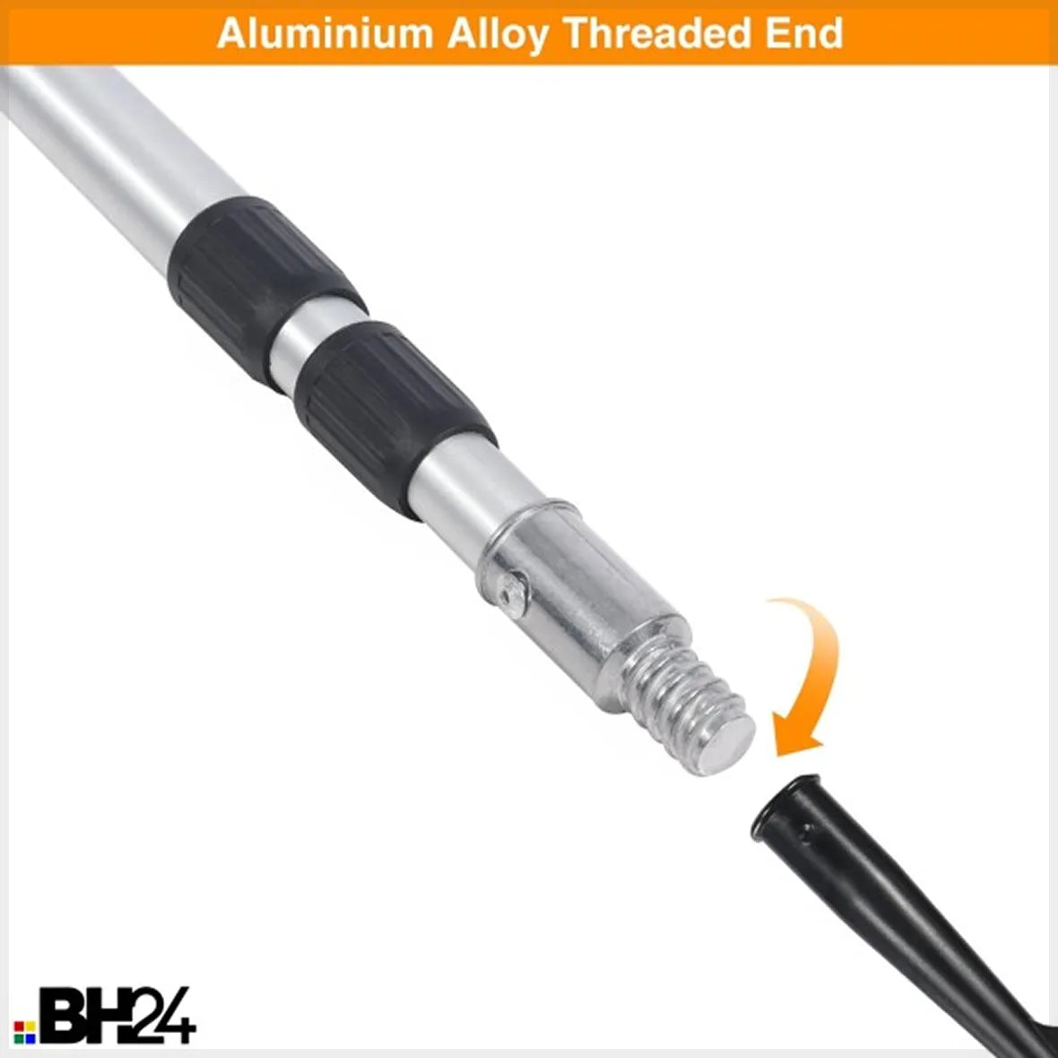 BH24 3.5 FT Telescoping Extension Pole (0.44m–0.9m) | Aluminum Alloy Paint Roller Pole | Adjustable Lightweight Pole for Painting, Cleaning, Window Washing, and More