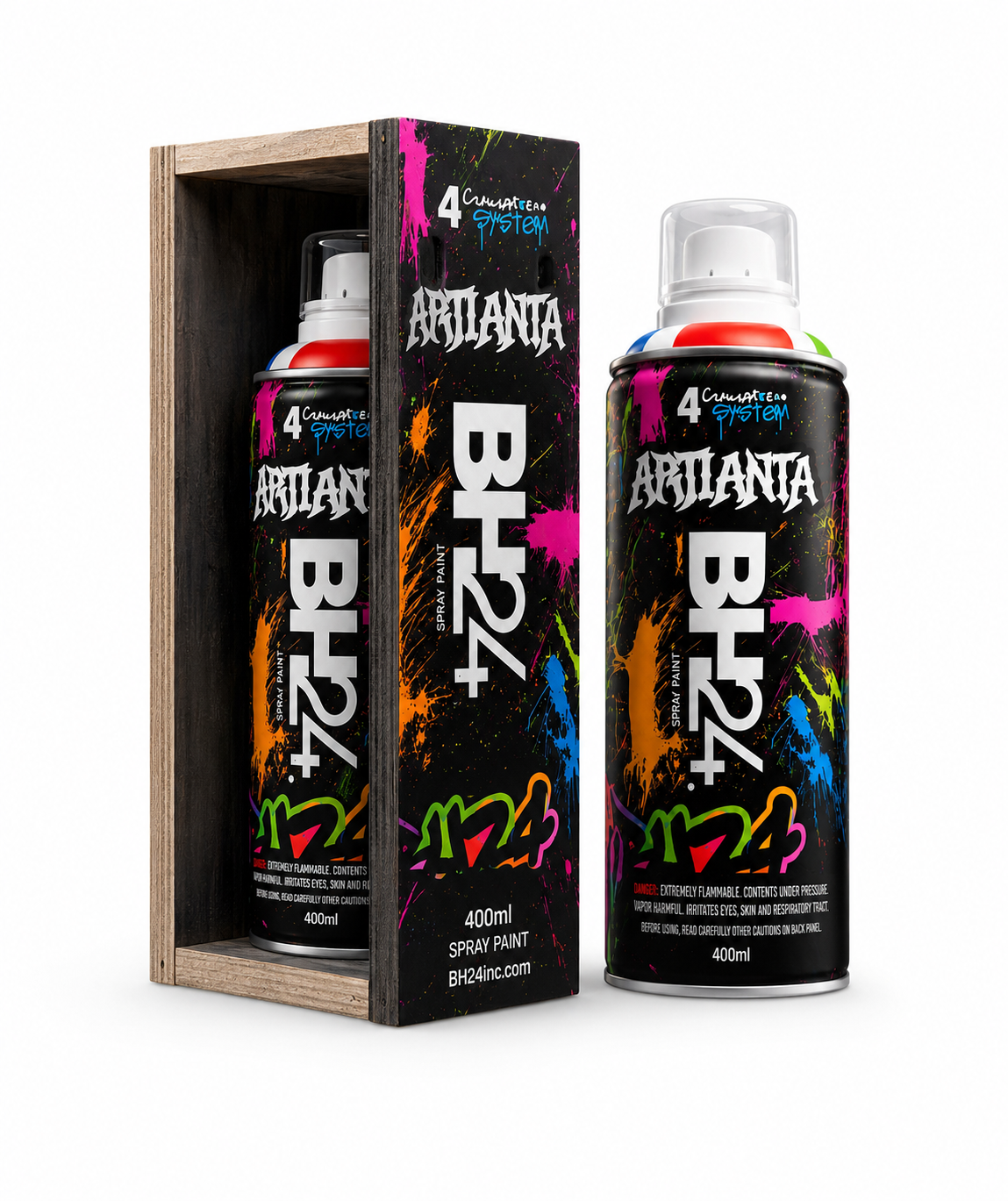 Pre sell | ARTLANTA x BH24 Limited Edition 4 color system Spray Paint 400ml | 500 Pieces Only