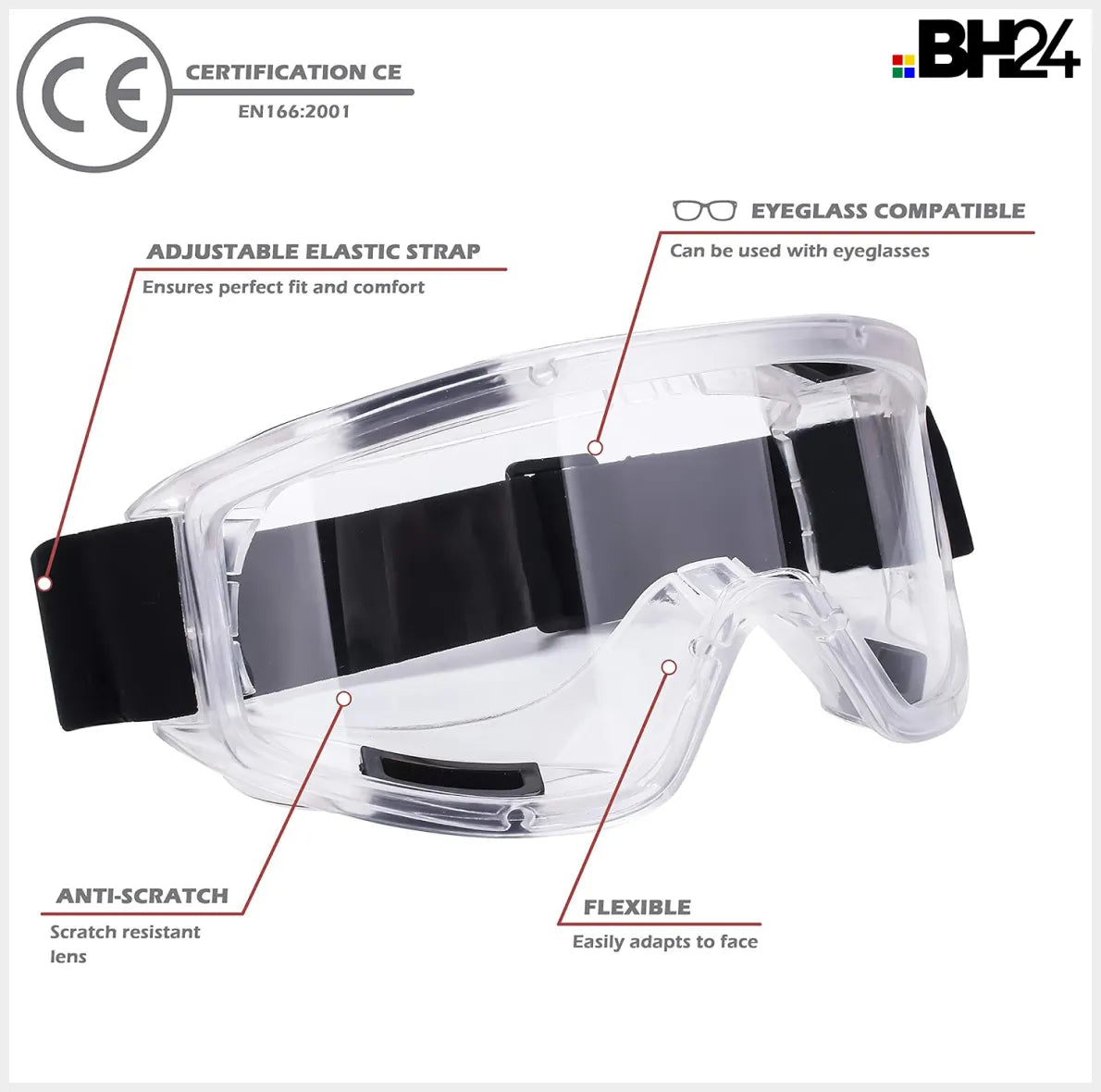 BH24 G-500 Reusable Respirator Mask with A1P2 Filters | Anti-Gas, Anti-Dust | Ideal for Painting, Woodworking, Construction, Sanding, Spraying & More