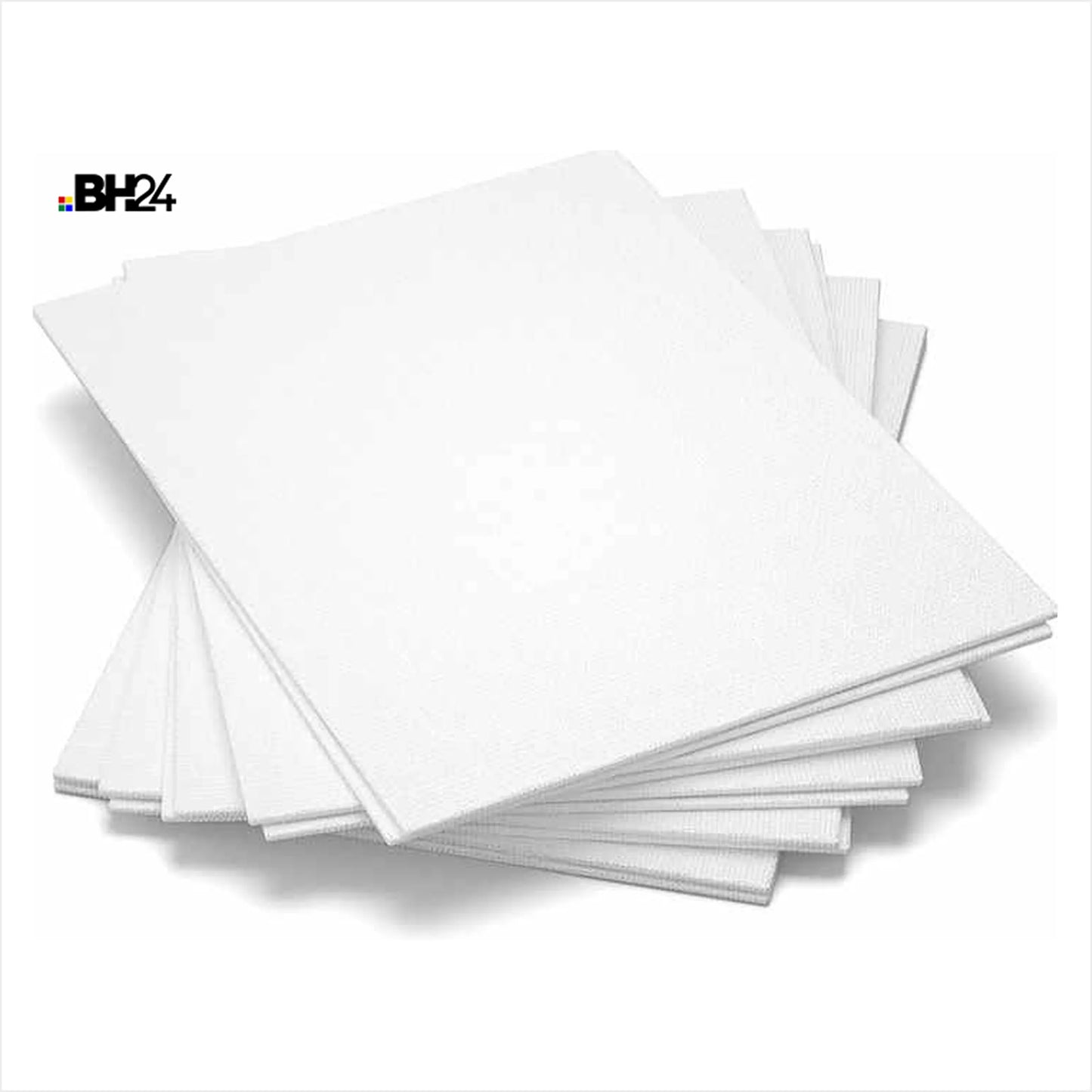 BH24 Premium 10-Pack White Canvas Panels – 20x25CM | Ready-to-Paint Blank Canvases for Art, Crafting, & Home Décor | Perfect for Acrylic, Oil, Watercolor & Mixed Media | Ideal for Professionals, Students & Beginners