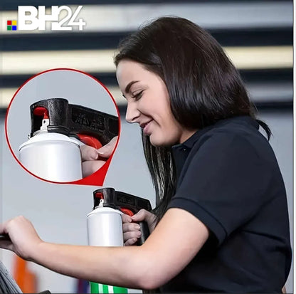 BH24 Universal Spray Can Gun Handle – Ergonomic Aerosol Trigger for Easy Spray Control | Converts Spray Cans into Spray Guns | Full Hand Grip for Smooth & Precise Application | Reusable & Clip-On Design