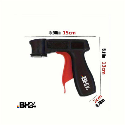 BH24 Universal Spray Can Gun Handle – Ergonomic Aerosol Trigger for Easy Spray Control | Converts Spray Cans into Spray Guns | Full Hand Grip for Smooth & Precise Application | Reusable & Clip-On Design