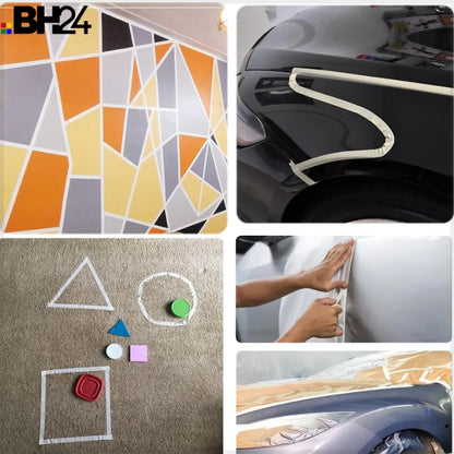 BH24 General Purpose Masking Tape – 5cm x 50m | Multi-Surface Adhesive Tape for Painting, Labeling, Bundling & DIY Projects | Strong, Easy-to-Tear, Residue-Free Removal