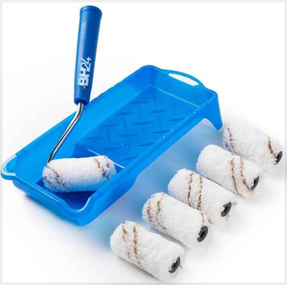 Foam Paint Roller Set – 2-Inch & 4-Inch | High-Density Foam Rollers with Textured Tray & Reusable Covers | Perfect for Smooth & Even Painting on Walls, Trim, Cabinets & DIY Projects