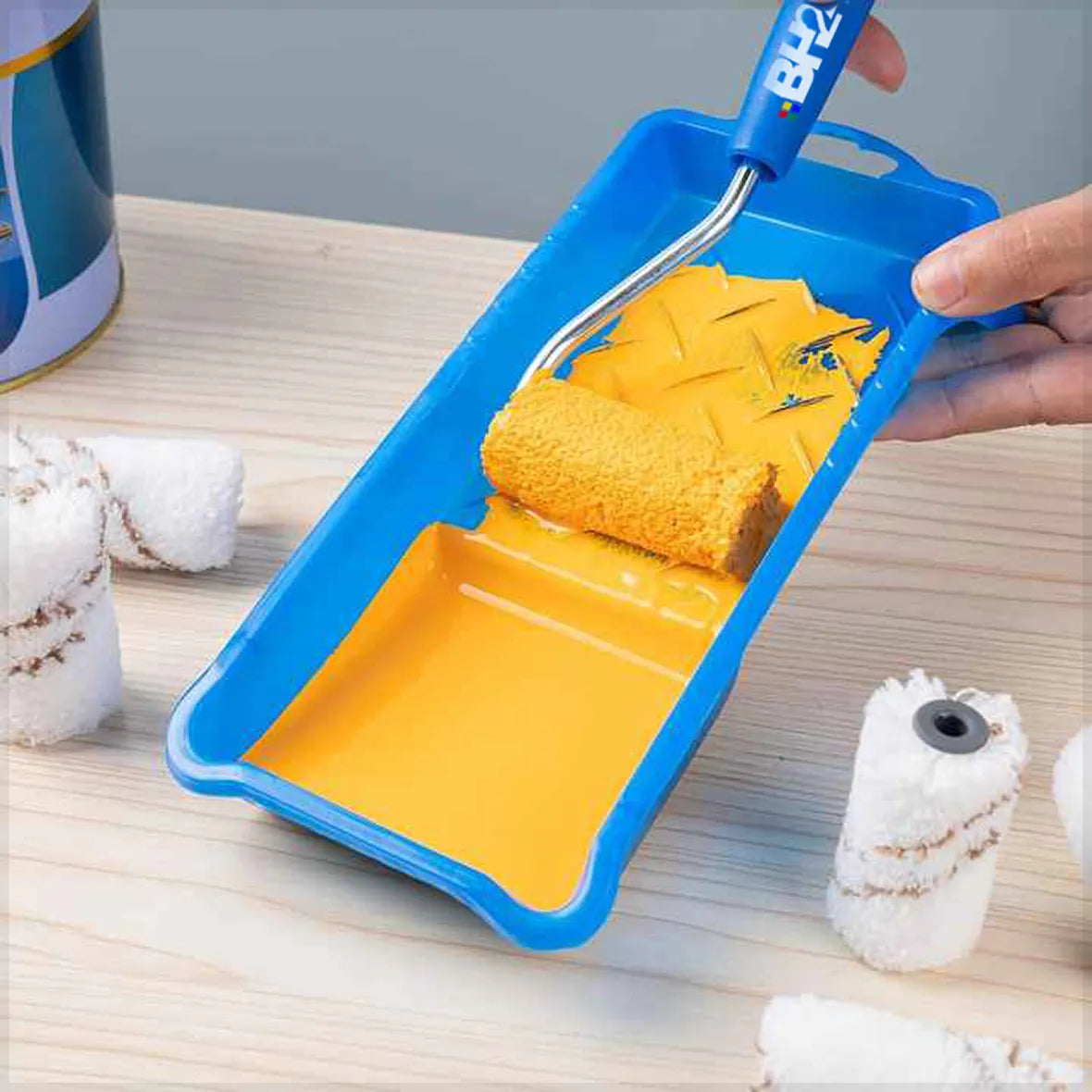 Foam Paint Roller Set – 2-Inch & 4-Inch | High-Density Foam Rollers with Textured Tray & Reusable Covers | Perfect for Smooth & Even Painting on Walls, Trim, Cabinets & DIY Projects
